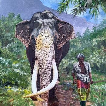 Painting titled "Companion of the Ge…" by Mayurie Fernando, Original Artwork, Acrylic
