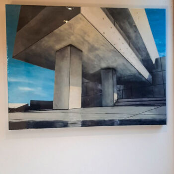 Painting titled "Concrete house 8" by Ana Del Castillo Ibarrola, Original Artwork, Acrylic Mounted on Wood Stretcher frame