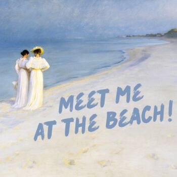 제목이 "Meet me at the beach"인 디지털 아트 Kerry Pritchard로, 원작, 디지털 페인팅