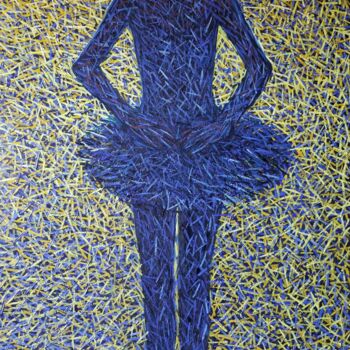 绘画 标题为“Ballerina” 由Atom Hovhanesyan, 原创艺术品, 油 安装在木质担架架上