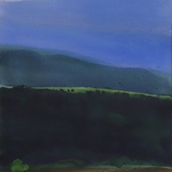 Painting titled "Minimalist mystical…" by Prashant Prabhu, Original Artwork, Watercolor