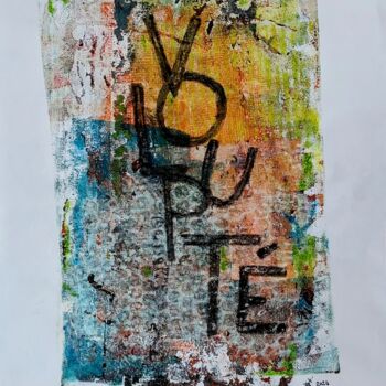印花与版画 标题为“Monotype Volupté” 由Helene Dat, 原创艺术品, 丙烯