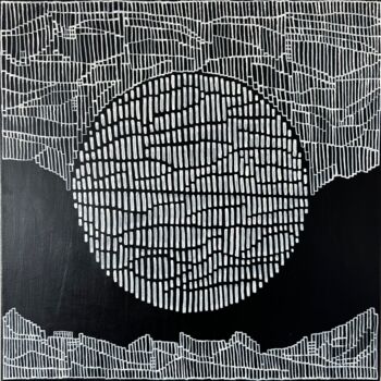 Schilderij getiteld "The Weight of the E…" door Samantha Malone, Origineel Kunstwerk, Acryl Gemonteerd op Frame voor houten…