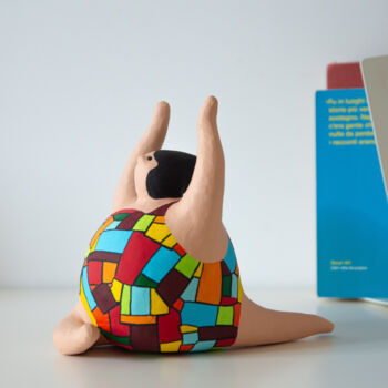 Scultura intitolato "Little Mondrian" da Amalia Di Tecco, Opera d'arte originale, Cartapesta