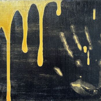 Pittura intitolato ""Golden traces of t…" da Anna Reon, Opera d'arte originale, Acrilico