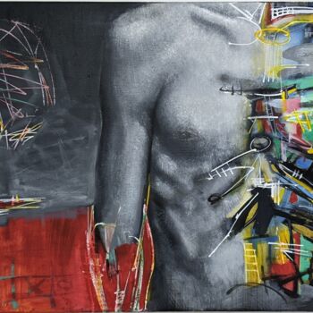 Schilderij getiteld "Figure" door Roman Rabyk, Origineel Kunstwerk, Acryl