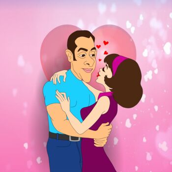 Arte digital titulada "My Valentine" por Shamim Shaikh, Obra de arte original, Trabajo Digital 2D