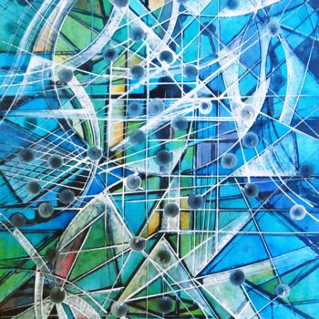 Painting titled "Novos tempos-2024-01" by Antonio Guimaraes, Original Artwork, Acrylic