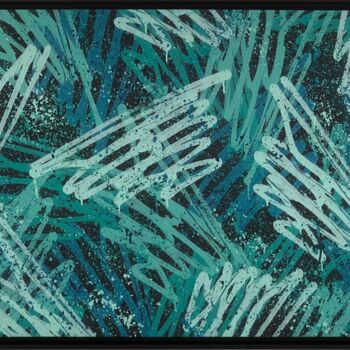 Peinture intitulée "Multi Tags" par Richard Mirando (Seen), Œuvre d'art originale, Bombe aérosol Monté sur Châssis en bois