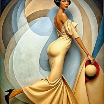 Arts numériques intitulée "LA POSE (60CM X 47C…" par Nictsi Khamira, Œuvre d'art originale, Peinture numérique