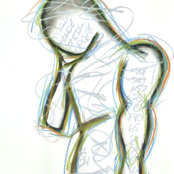 Tekening getiteld "Conscious Mind" door Sabina D'Antonio, Origineel Kunstwerk, Pastel