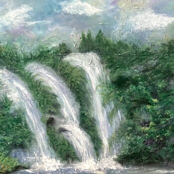 Peinture intitulée "Le Ressourcement" par Nathalie Morin, Œuvre d'art originale, Acrylique Monté sur Châssis en bois