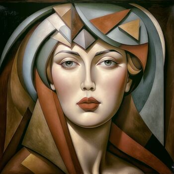 Arts numériques intitulée "EUMACHIA ( 48cm x46…" par Nictsi Khamira, Œuvre d'art originale, Peinture numérique