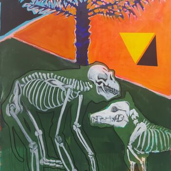 Peinture intitulée "Le meilleur ami" par Baptiste Laurent, Œuvre d'art originale, Acrylique