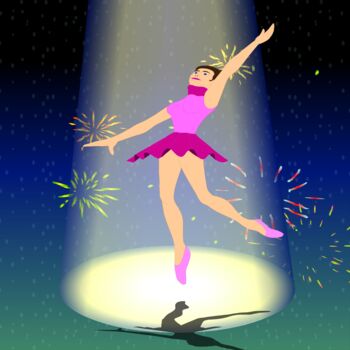 Digital Arts titled "A ballerina dressed…" by Shamim Shaikh, Original Artwork, 2D Digital Work
