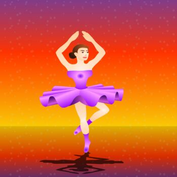 Digital Arts titled "Dancing Girl" by Shamim Shaikh, Original Artwork, 2D Digital Work