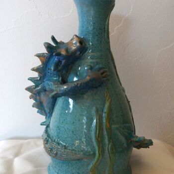 제목이 "VASE DRAGON MARIN"인 디자인 Isabelle Zwang로, 원작, 부속품