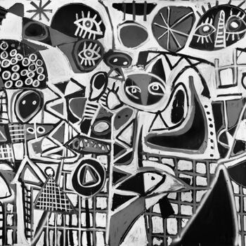Malerei mit dem Titel "Improvisación 6 Ser…" von Enrique Pichardo, Original-Kunstwerk, Acryl