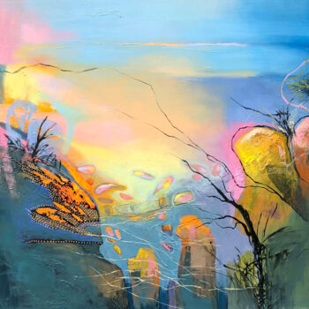 Peinture intitulée "Morning has Broken" par Astrid Dahl, Œuvre d'art originale, Huile Monté sur Châssis en bois