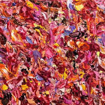 Painting titled "Abstract Impasto Pa…" by Julia Lilla, Original Artwork, Acrylic Mounted on Wood Stretcher frame