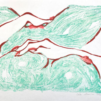 제목이 "Bermuda green color…"인 미술작품 Lola Marinn로, 원작, 기름