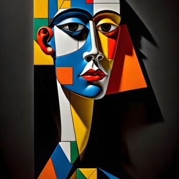 Artes digitais intitulada "L'Esprit Fragmenté" por Sid, Obras de arte originais, Imagem gerada por IA