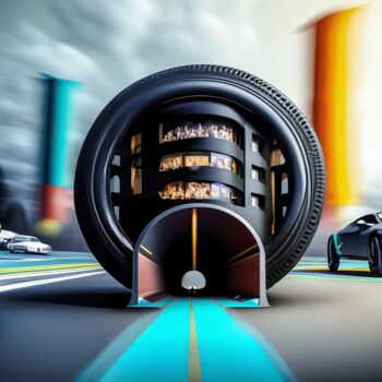 Artes digitais intitulada "ROLL RACING" por Morten Klementsen, Obras de arte originais, Imagem gerada por IA