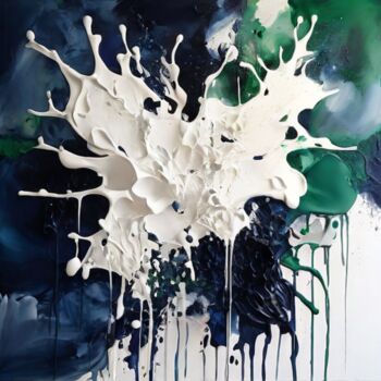 绘画 标题为“White coral” 由Selena Sashina, 原创艺术品, 丙烯 安装在木质担架架上