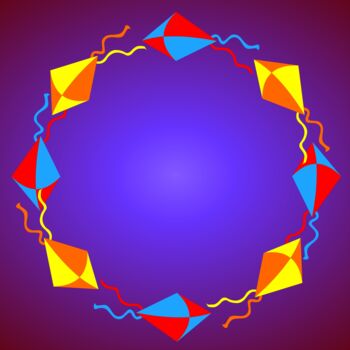 Digital Arts titled "A circle of colorfu…" by Shamim Shaikh, Original Artwork, 2D Digital Work