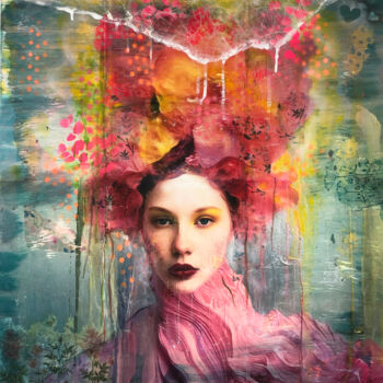 Collages intitulée "CHARM" par Patricia Frida, Œuvre d'art originale, Acrylique