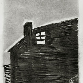 Dessin intitulée "Untitled (Charcoal…" par Rick Fraterman, Œuvre d'art originale, Fusain Monté sur Autre panneau rigide