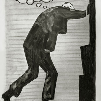图画 标题为“Untitled (Charcoal…” 由Rick Fraterman, 原创艺术品, 木炭 安装在其他刚性面板上