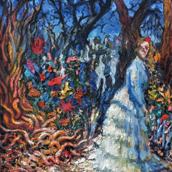 Peinture intitulée "Gisèle" par Groupe Mardis-Gras, Œuvre d'art originale, Huile Monté sur Châssis en bois
