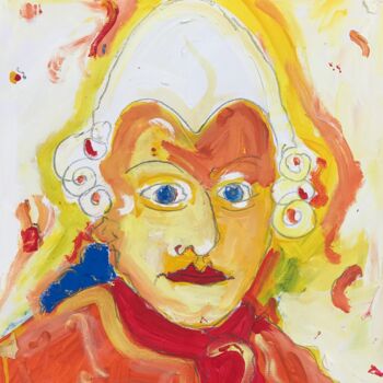 Painting titled "Gotthold Ephraim" by Bernd Bärfacker, Original Artwork, Acrylic