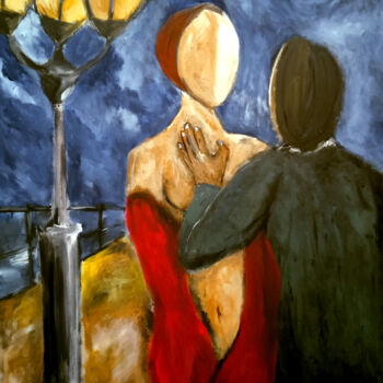 Pittura intitolato "Gli amanti - Op. 2" da Michele Giuliani, Opera d'arte originale, Acrilico