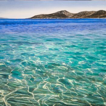 Painting titled "Light games on water" by Samaras Chris, Original Artwork, Oil