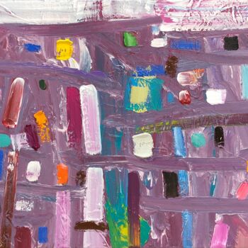 Painting titled "Old quarter" by Tung Duc Pham, Original Artwork, Acrylic