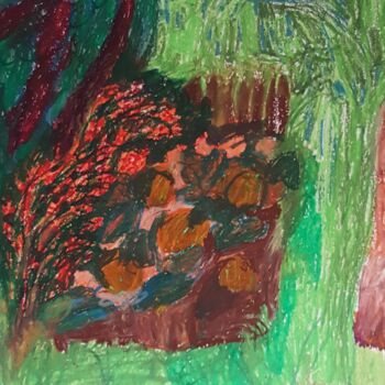 Pintura titulada "LE POTAGER" por Mchartrie, Obra de arte original, Pastel