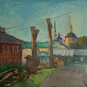 제목이 "Old town in the Rus…"인 미술작품 Ann Golub로, 원작, 기름