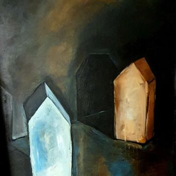 Peinture intitulée ""Les 2"" par Yann Laurent, Œuvre d'art originale, Acrylique