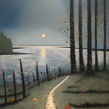 Arts numériques intitulée "Night scene #1" par Kyozai, Œuvre d'art originale, Image générée par l'IA
