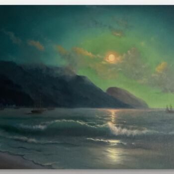 Peinture intitulée ""Whispers of the Ni…" par Lara Wasiljewa, Œuvre d'art originale, Huile Monté sur Châssis en bois
