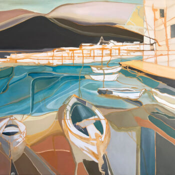 Painting titled "Platja es Poal" by Kelly Allison, Original Artwork, Acrylic