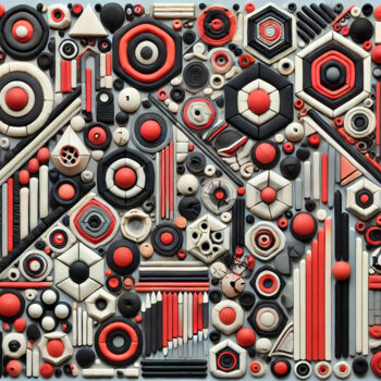 Arts numériques intitulée "Constructivist-Insp…" par Alberto Capitani, Œuvre d'art originale, Image générée par l'IA