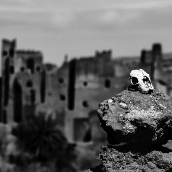 Photographie intitulée "Crâne et Ksar" par Lionel Le Jeune, Œuvre d'art originale, Photographie numérique