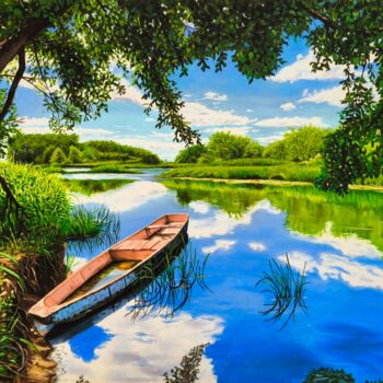 Painting titled "looking at the past…" by Samaras Chris, Original Artwork, Oil