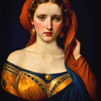 Arts numériques intitulée "CANDEUR -style clas…" par Nictsi Khamira, Œuvre d'art originale, Peinture numérique