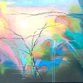 Painting titled "Light of my Life" by Astrid Dahl, Original Artwork, Acrylic Mounted on Wood Stretcher frame