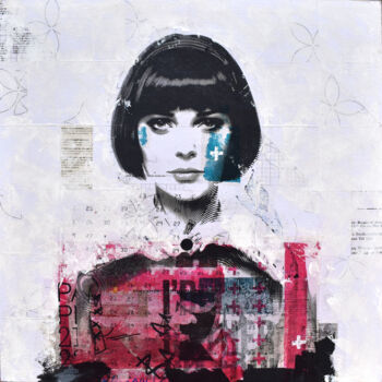 拼贴 标题为“Collage_248_Fuchsia…” 由Manel Villalonga, 原创艺术品, 拼贴 安装在木板上