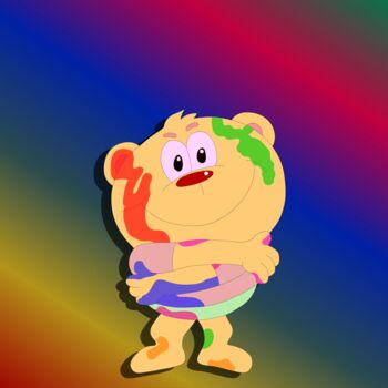 제목이 "A colorful cartoon…"인 디지털 아트 Shamim Shaikh로, 원작, 2D 디지털 작업